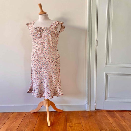 Robe midi à fleurs