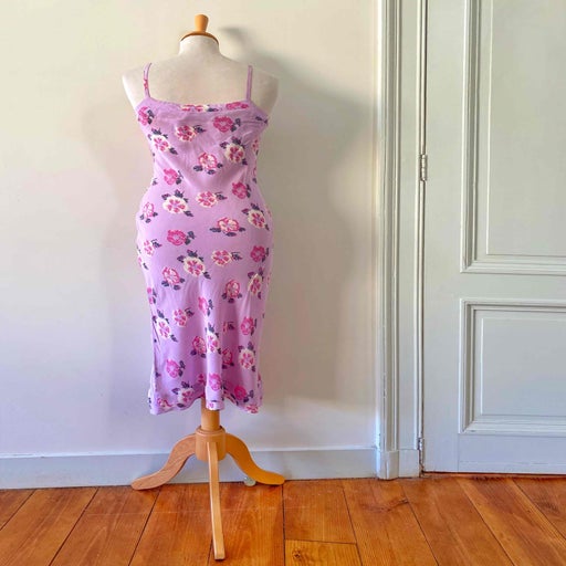 Robe midi en soie
