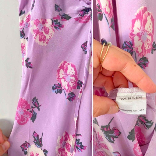 Robe midi en soie