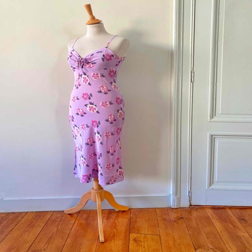 Robe midi en soie