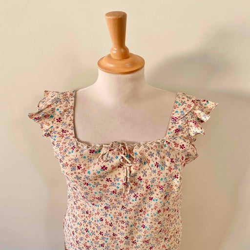 Robe midi à fleurs