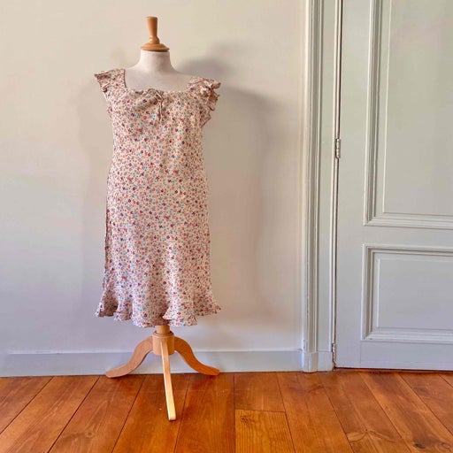 Robe midi à fleurs