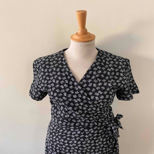 Robe portefeuille à fleurs