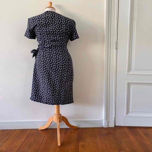 Robe portefeuille à fleurs