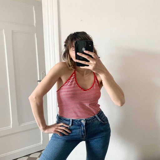 Striped open back