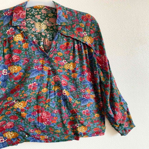 Flowing floral blouse