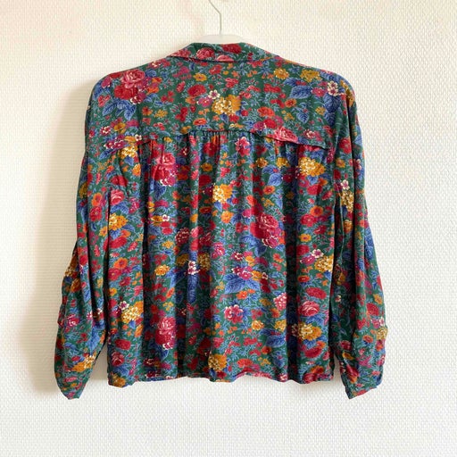 Flowing floral blouse