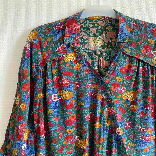 Flowing floral blouse