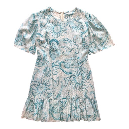 Robe imprimée turquoise 60's