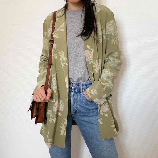 Blazer oversize en soie