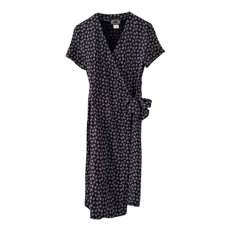 Robe portefeuille à fleurs