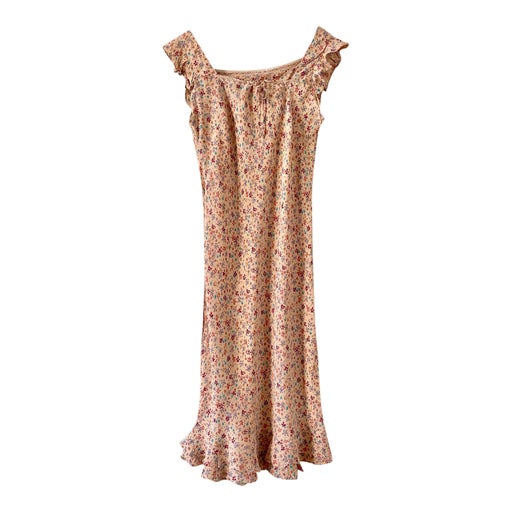 Robe midi à fleurs
