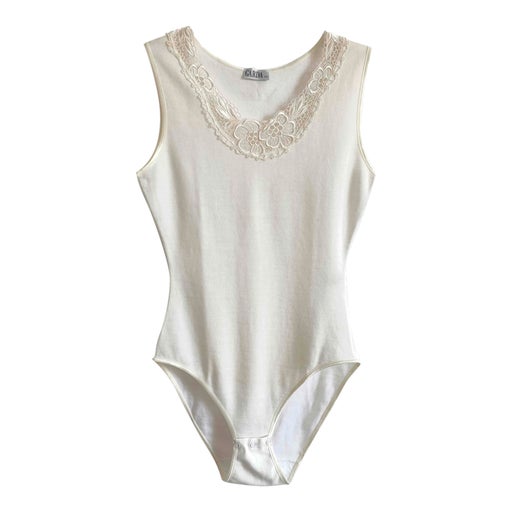 Wool and cotton bodysuit