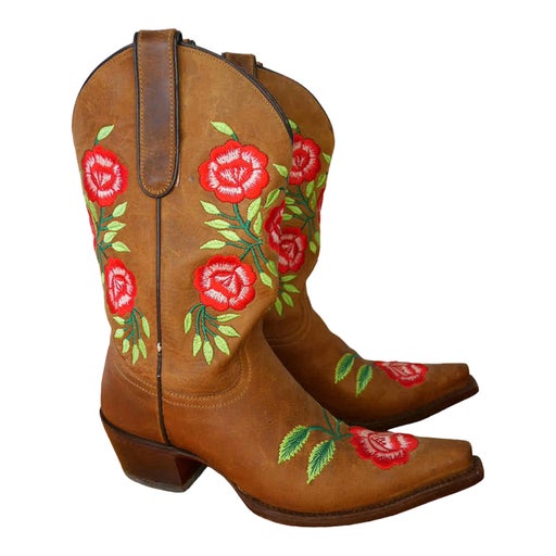 Leather cowboy boots