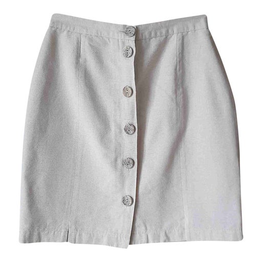 Cotton and linen skirt