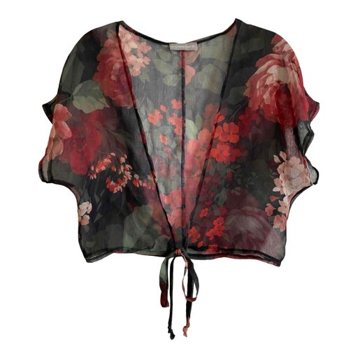 Sheer floral bolero