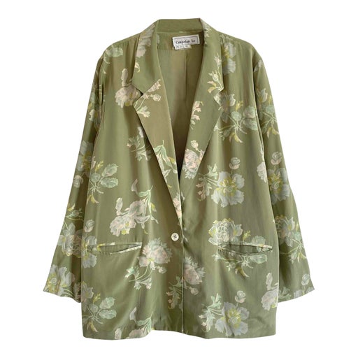 Oversized silk blazer