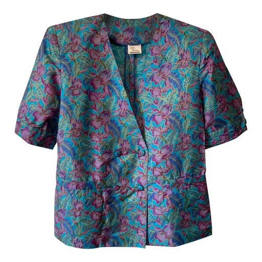 Veste croisée en soie