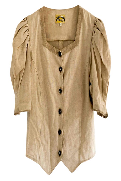 Linen and cotton blouse