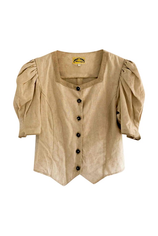 Linen and cotton blouse