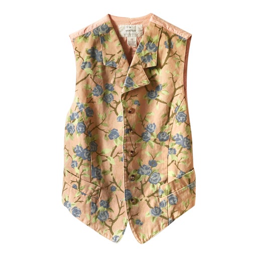 Gilet sans manche à fleurs