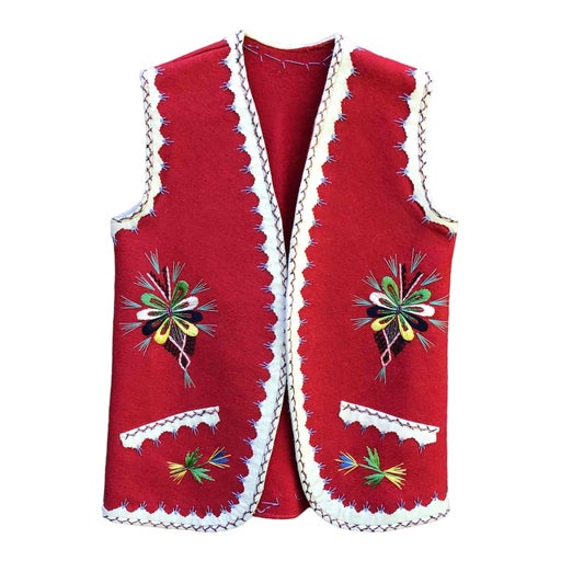 Gilet sans manche brodé