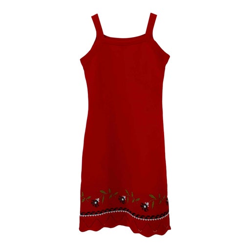 Robe en maille brodée