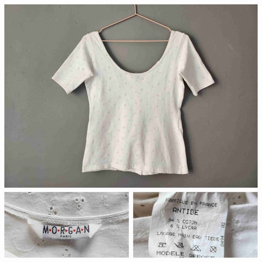 Top boutonné en coton