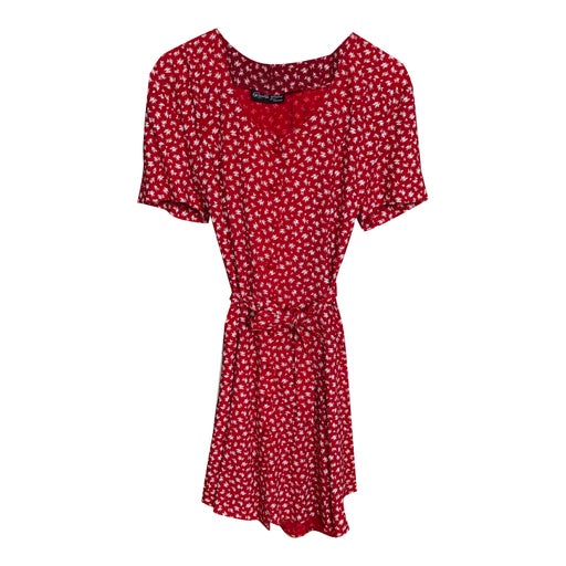 Robe boutonnée à fleurs
