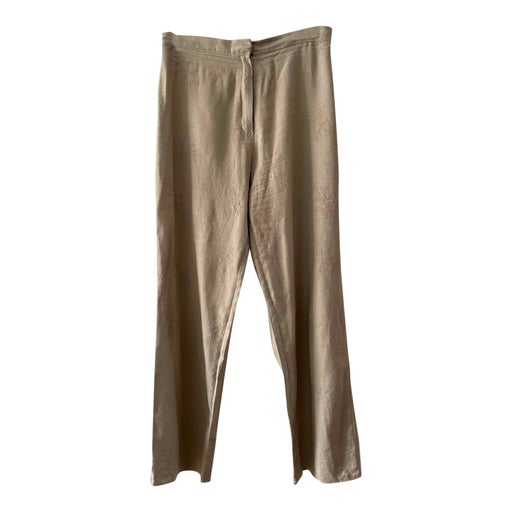 Beige linen pants