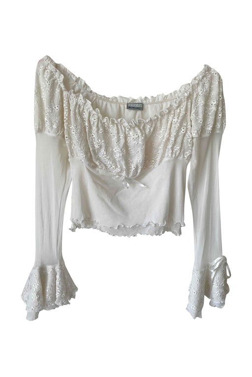 White mesh blouse
