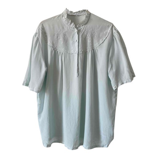 Embroidered silk blouse