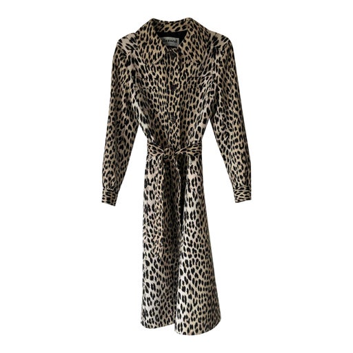 Leopard trench coat