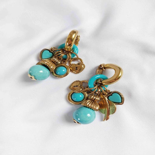 Boucles d'oreilles en métal doré