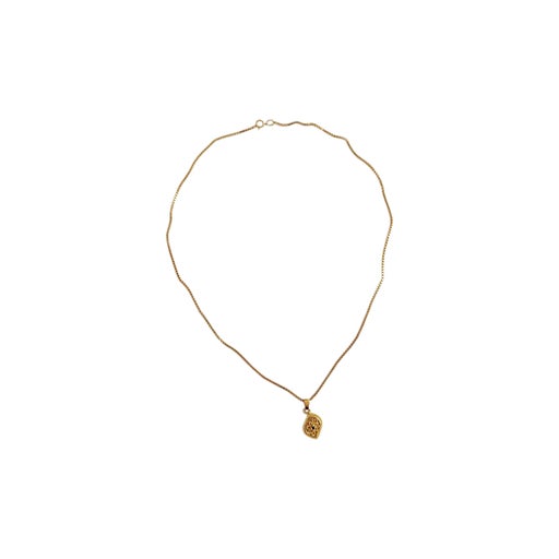 Collier pendentif en métal doré