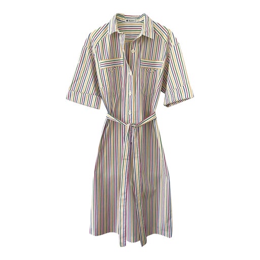 Robe chemise à rayures 