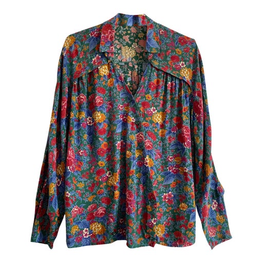 Flowing floral blouse