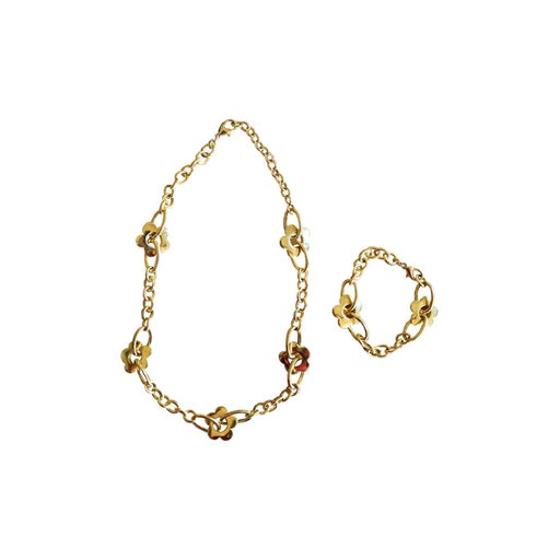 Parure en métal doré