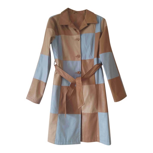 Patchwork trench coat