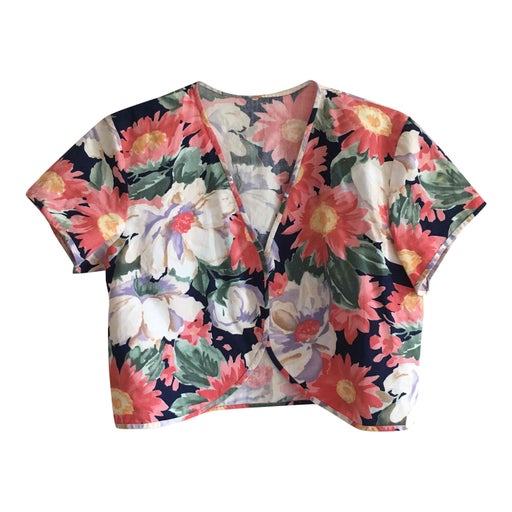 Boléro en coton fleuri 