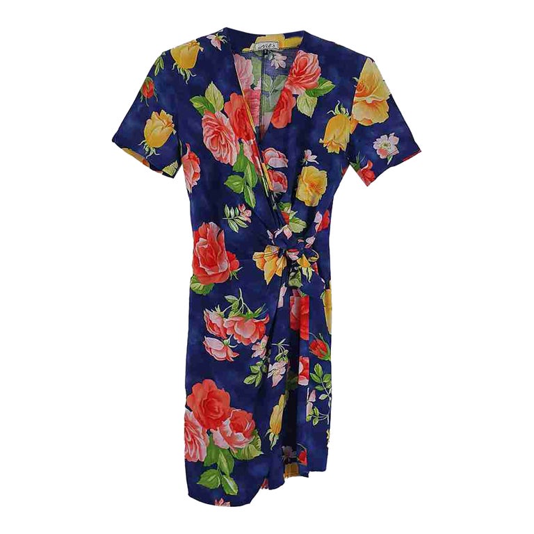 Robe portefeuille à fleurs