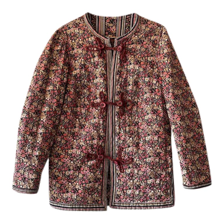 Veste matelassée à fleurs