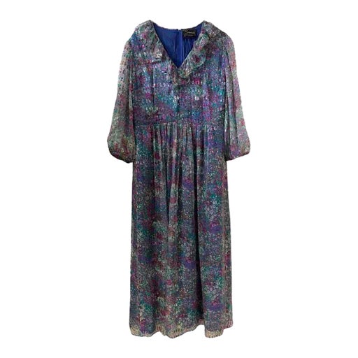 Robe longue en soie