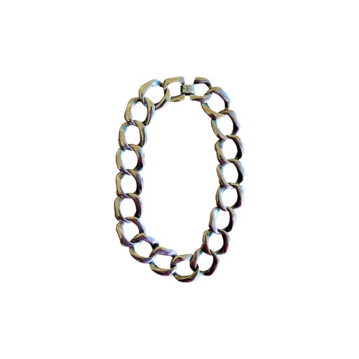 Collier en métal argenté