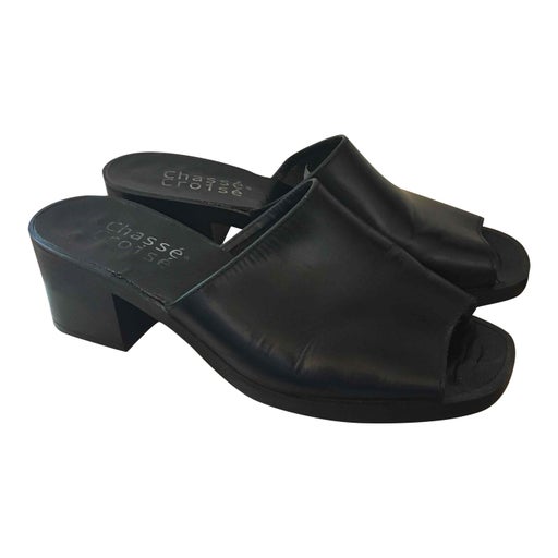 Mules en cuir