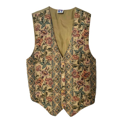 Gilet sans manches à fleurs