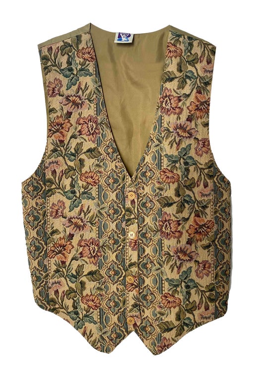 Gilet sans manches à fleurs