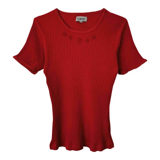 T-shirt en coton côtelé 