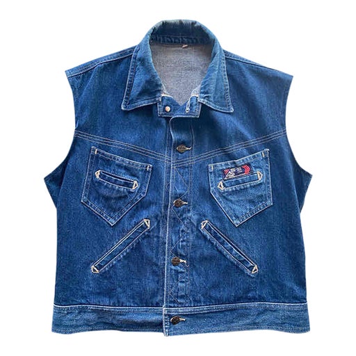 Veste sans manches en jean