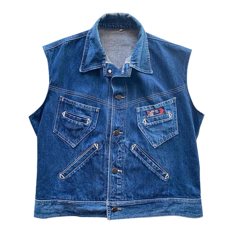 Veste sans manches en jean